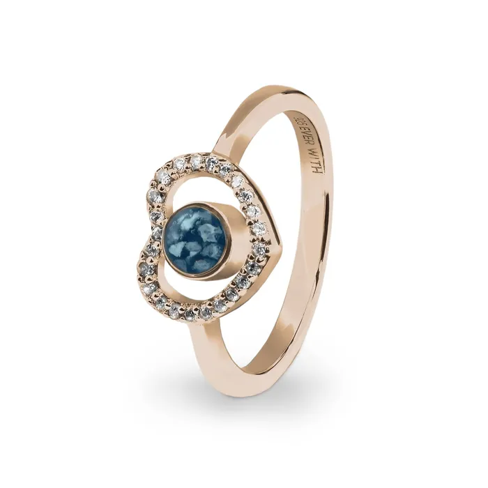 EverWith Rings EverWith Ladies Forever Memorial Ashes Ring with Fine Crystals