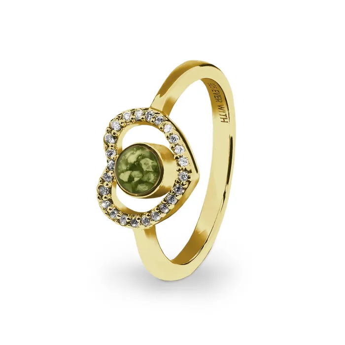 EverWith Rings EverWith Ladies Forever Memorial Ashes Ring with Fine Crystals