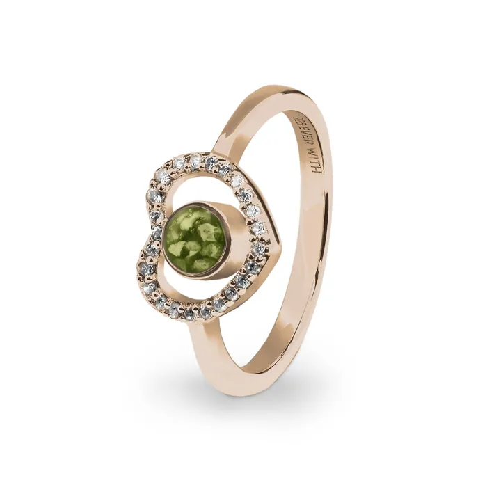 EverWith Rings EverWith Ladies Forever Memorial Ashes Ring with Fine Crystals