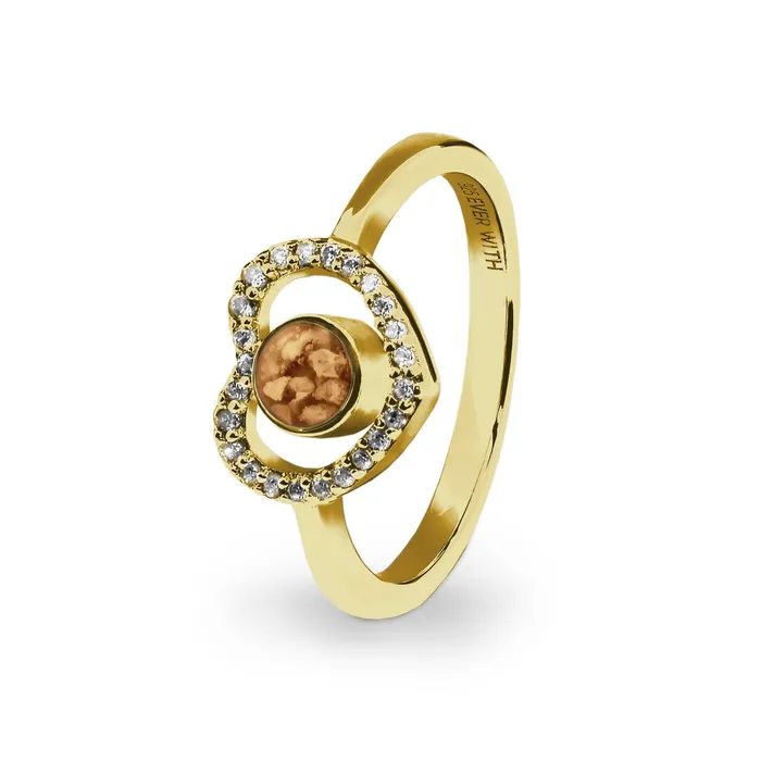 EverWith Rings EverWith Ladies Forever Memorial Ashes Ring with Fine Crystals