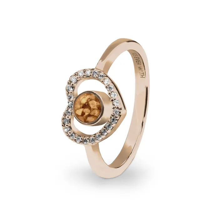 EverWith Rings EverWith Ladies Forever Memorial Ashes Ring with Fine Crystals