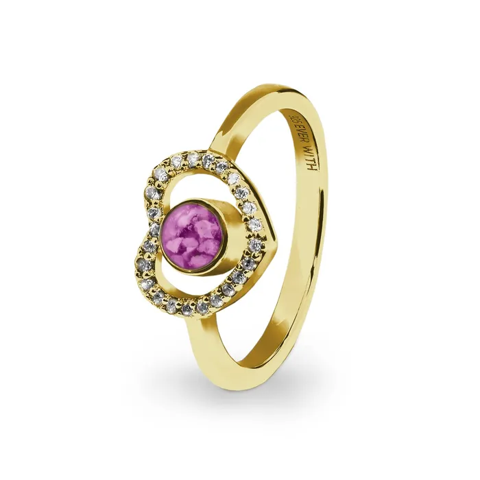 EverWith Rings EverWith Ladies Forever Memorial Ashes Ring with Fine Crystals