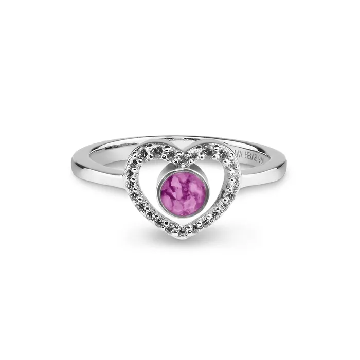 EverWith Rings EverWith Ladies Forever Memorial Ashes Ring with Fine Crystals