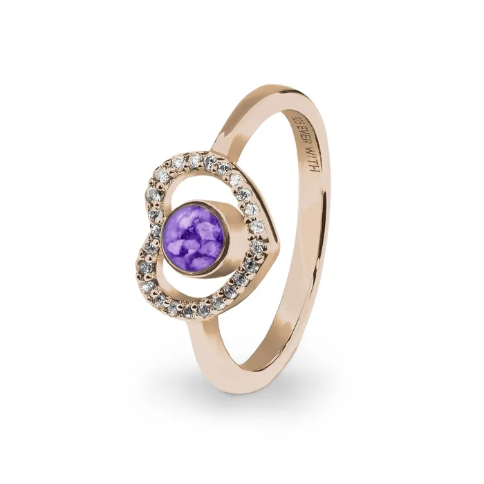 EverWith Rings EverWith Ladies Forever Memorial Ashes Ring with Fine Crystals