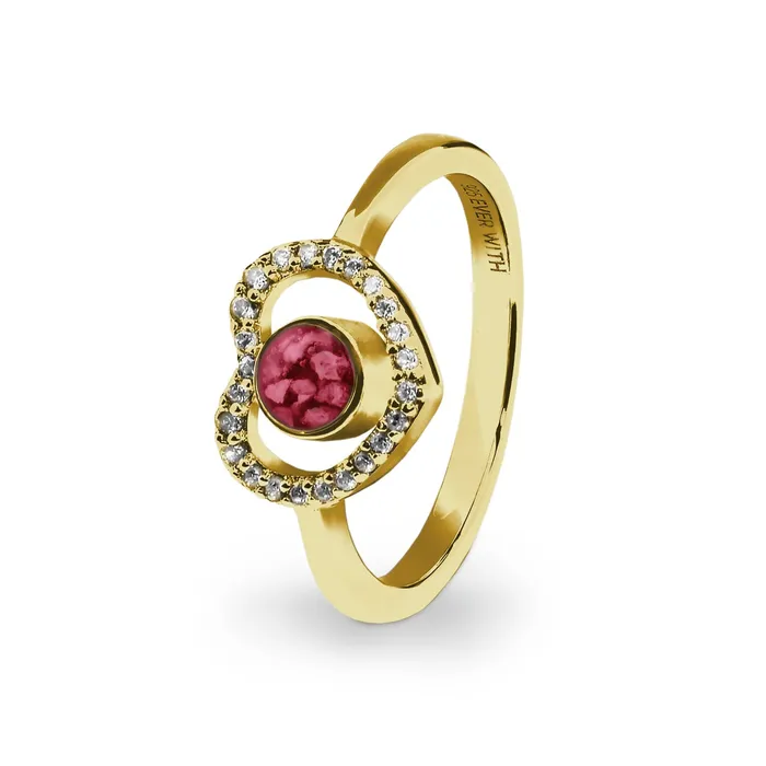 EverWith Rings EverWith Ladies Forever Memorial Ashes Ring with Fine Crystals