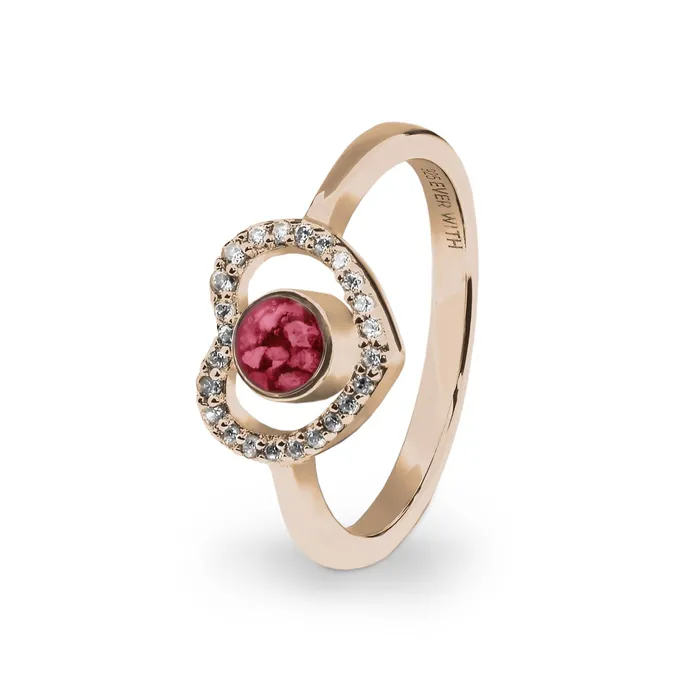 EverWith Rings EverWith Ladies Forever Memorial Ashes Ring with Fine Crystals