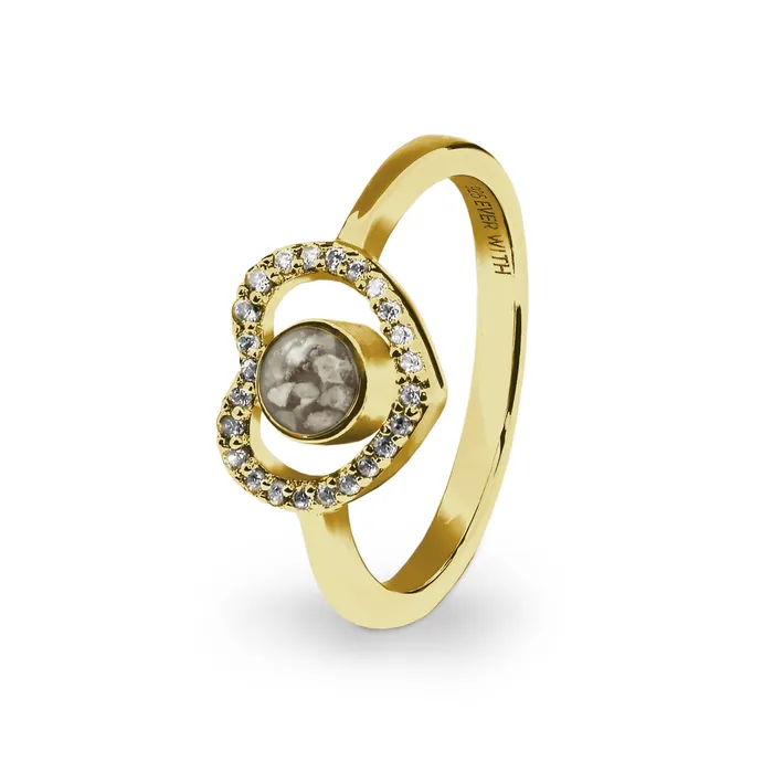 EverWith Rings EverWith Ladies Forever Memorial Ashes Ring with Fine Crystals