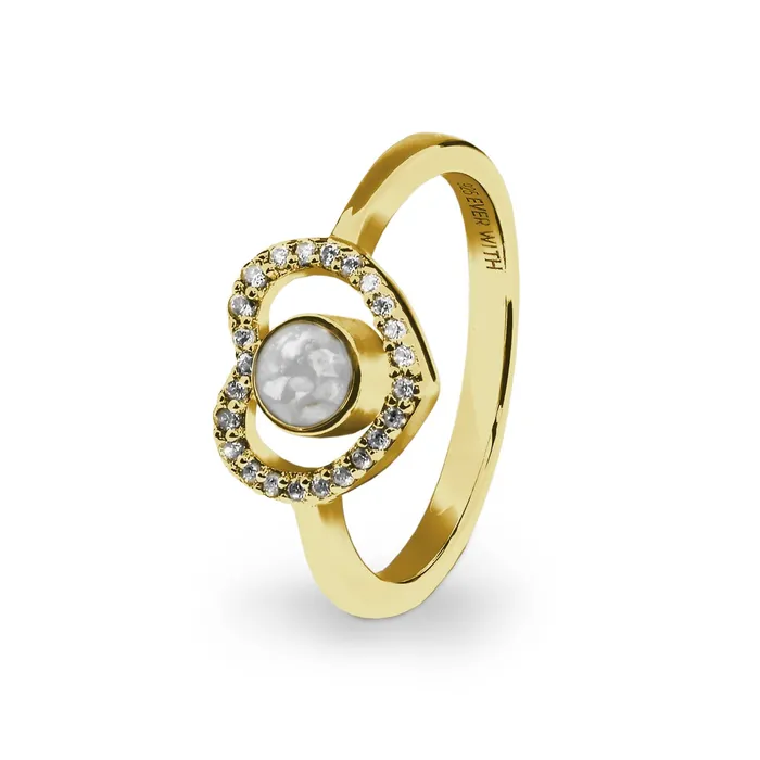 EverWith Rings EverWith Ladies Forever Memorial Ashes Ring with Fine Crystals