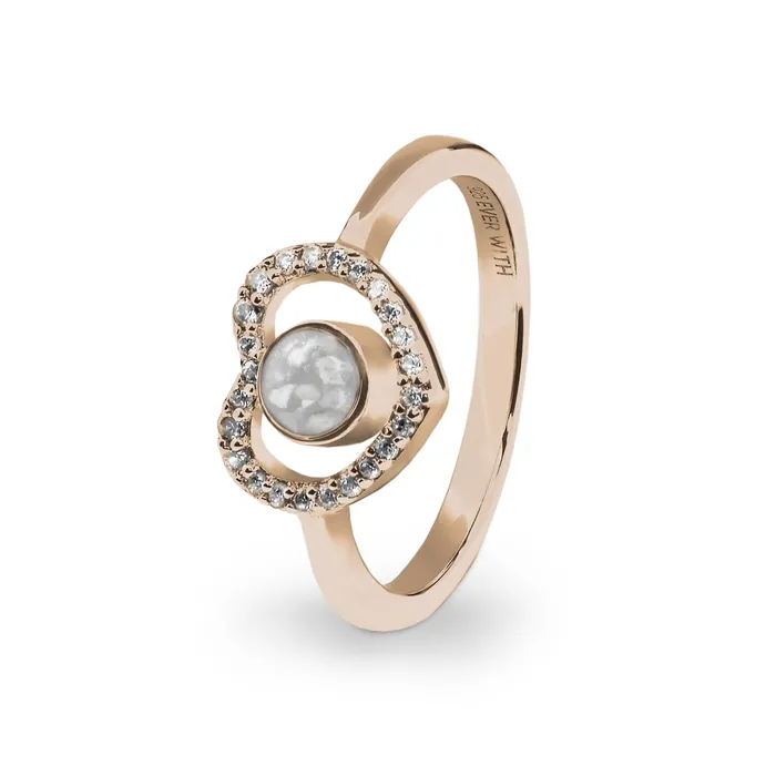 EverWith Rings EverWith Ladies Forever Memorial Ashes Ring with Fine Crystals