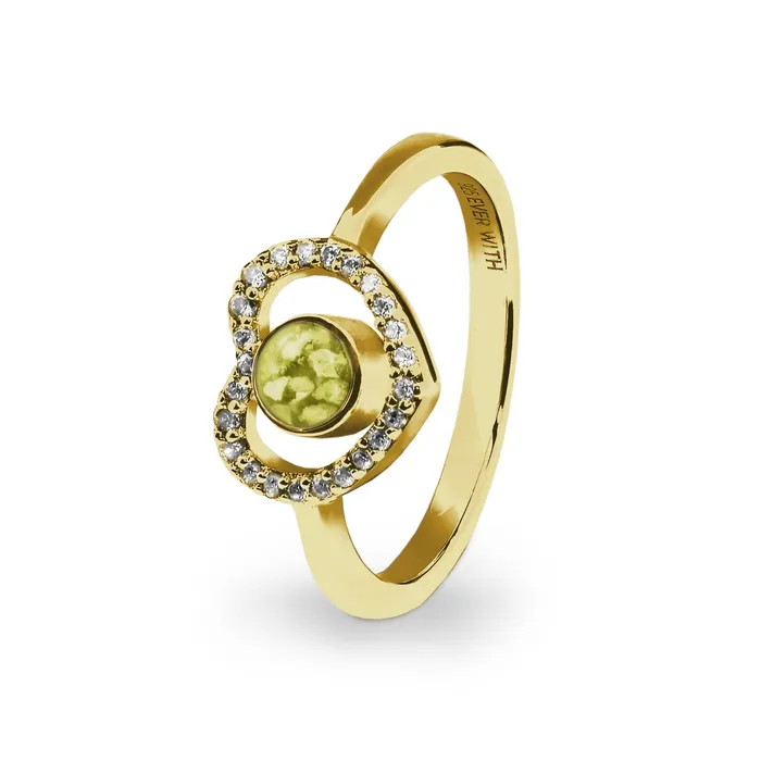 EverWith Rings EverWith Ladies Forever Memorial Ashes Ring with Fine Crystals