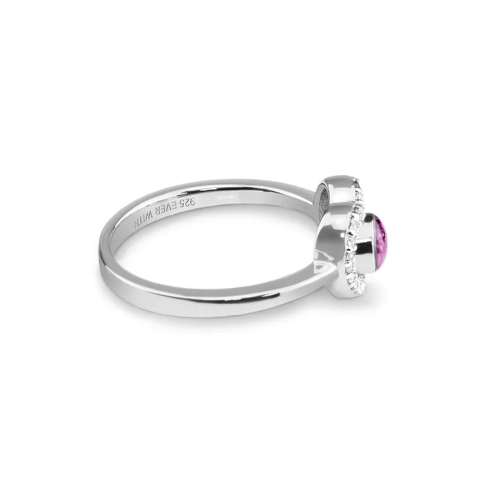 EverWith Rings EverWith Ladies Forever Memorial Ashes Ring with Fine Crystals