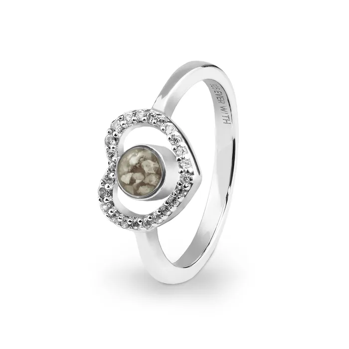 EverWith Rings EverWith Ladies Forever Memorial Ashes Ring with Fine Crystals