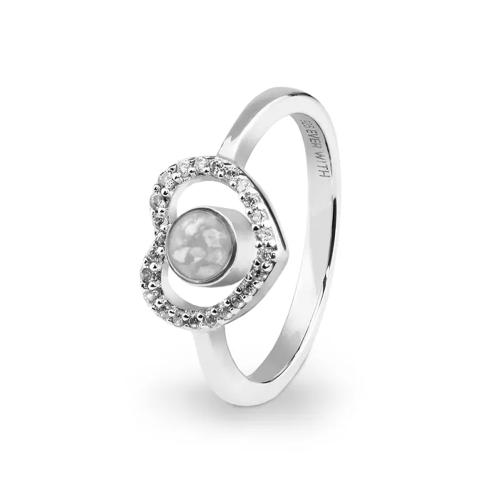 EverWith Rings EverWith Ladies Forever Memorial Ashes Ring with Fine Crystals