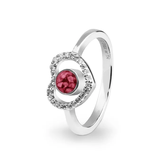 EverWith Rings EverWith Ladies Forever Memorial Ashes Ring with Fine Crystals
