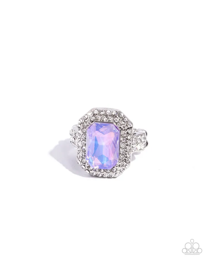 Faceted Fidelity Purple Ring Jewelry by Bretta Paparazzi Accessories Rings