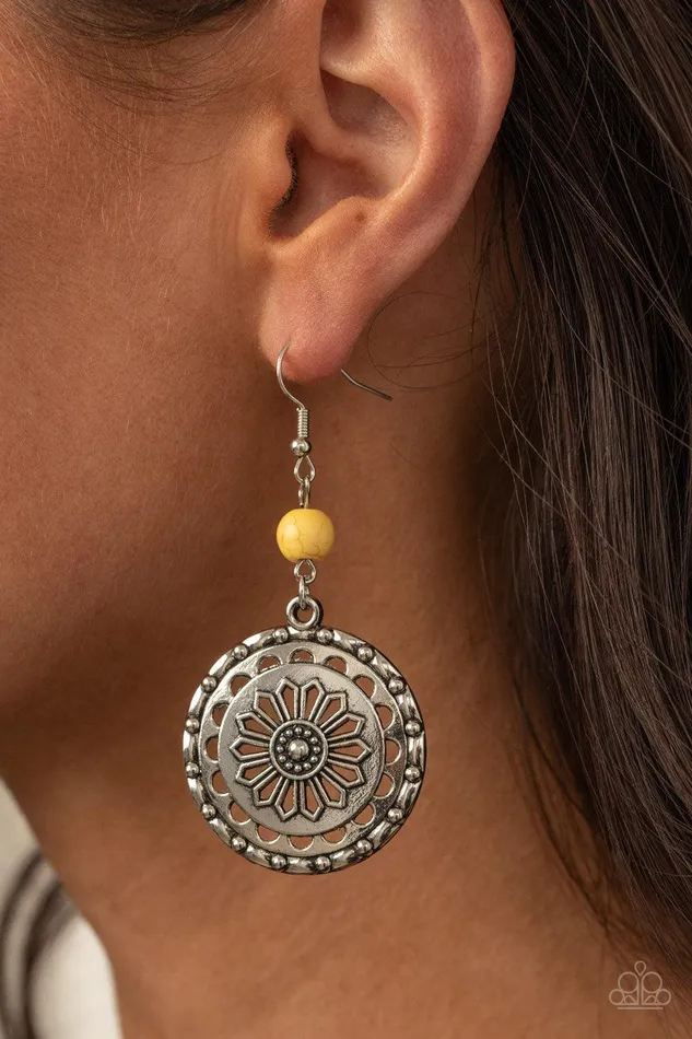 Flowering Frontiers Yellow EarringsJewelry by Bretta Paparazzi Accessories Earrings Flowering Frontiers Yellow EarringsJewelry by Bretta Paparazzi Accessories Earrings