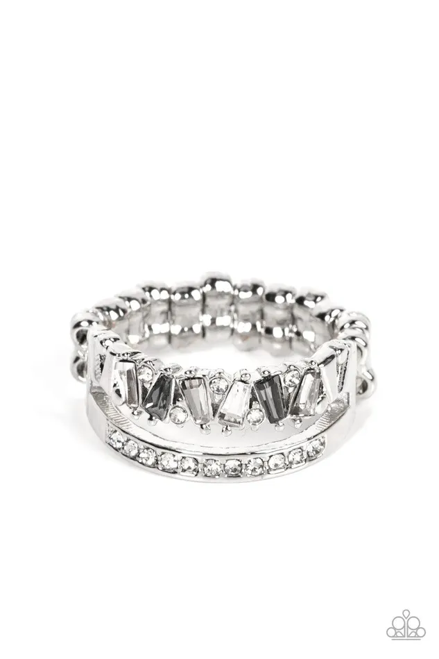 Fractal Fascination Silver Ring Jewelry by Bretta Paparazzi Accessories Rings