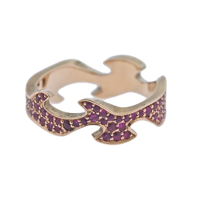 Georg Jensen Georg Jensen Fusion Rose Gold Ruby Centre Ring 1370 Rings