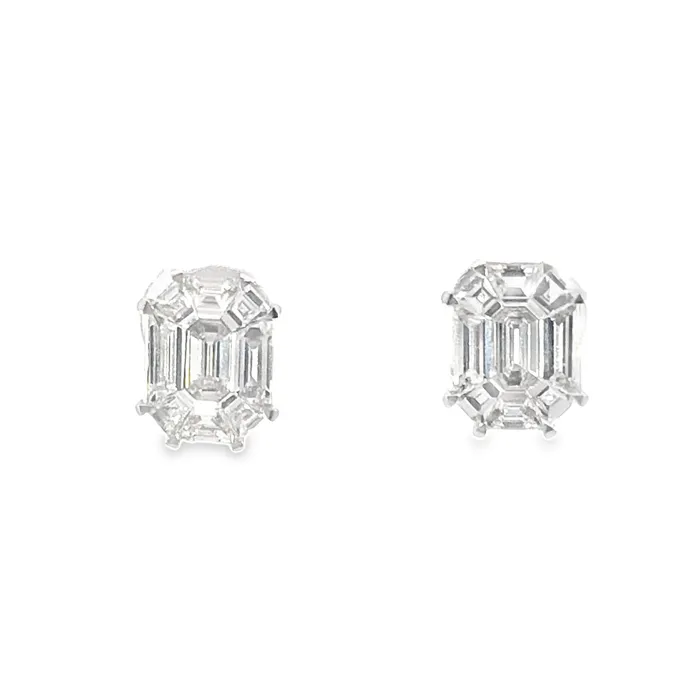 Illusion Emerald Shape Earrings YaninaCo Jewelry Earrings