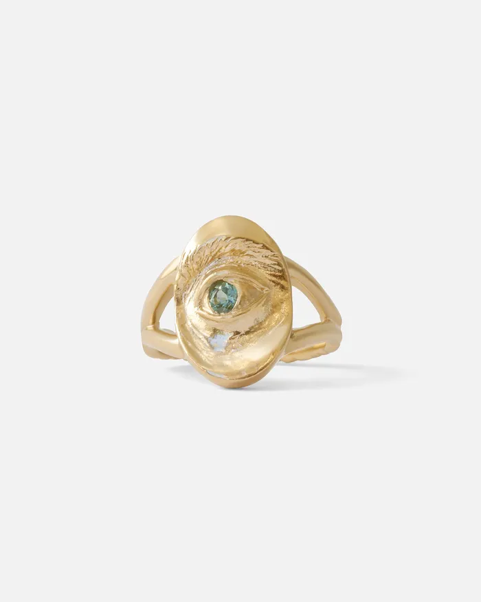 Intagliaux Oval Green Sapphire Ring Alfonzo Rings