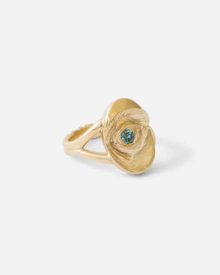 Intagliaux Oval Green Sapphire Ring Alfonzo Rings Intagliaux Oval Green Sapphire Ring Alfonzo Rings