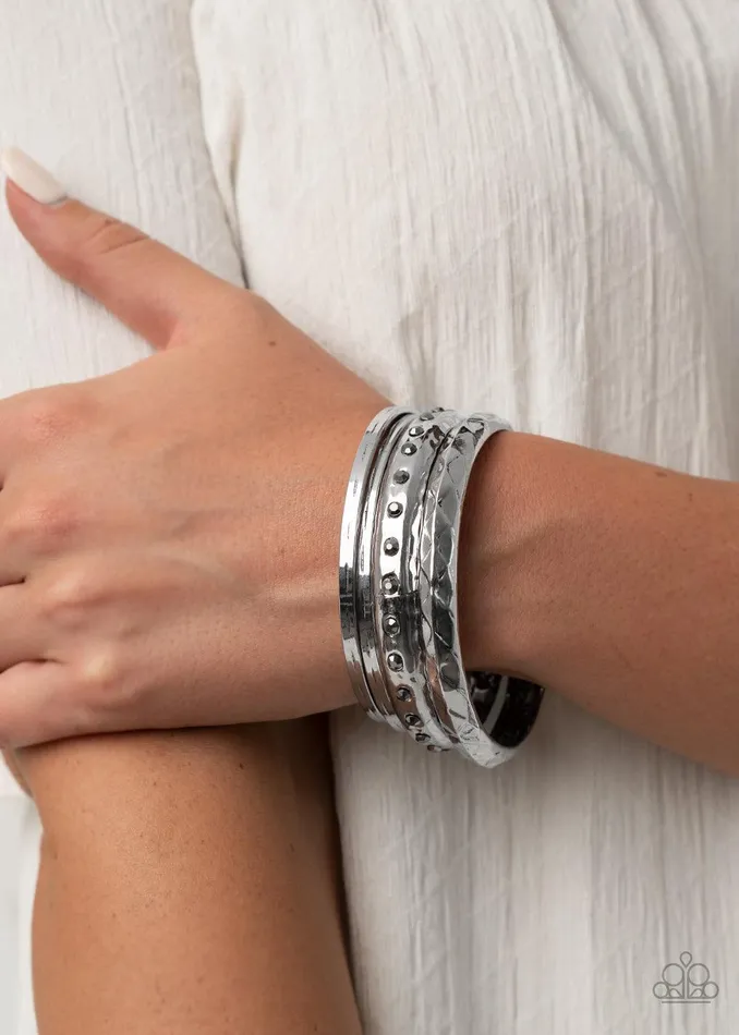 Jewelry by Bretta Rings Revved Up Rhinestones Silver BraceletsJewelry by Bretta