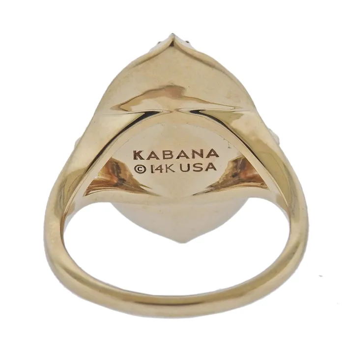 Kabana Gold Kingman Turquoise Diamond Ring Kabana Rings