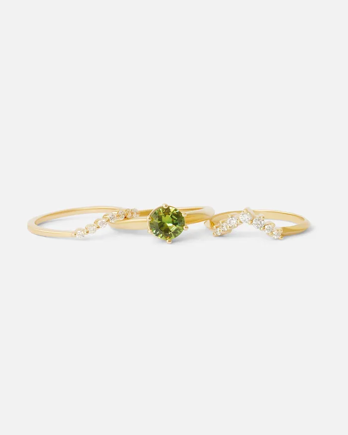 Leigh Round Sapphire Ring Casual Seance Rings
