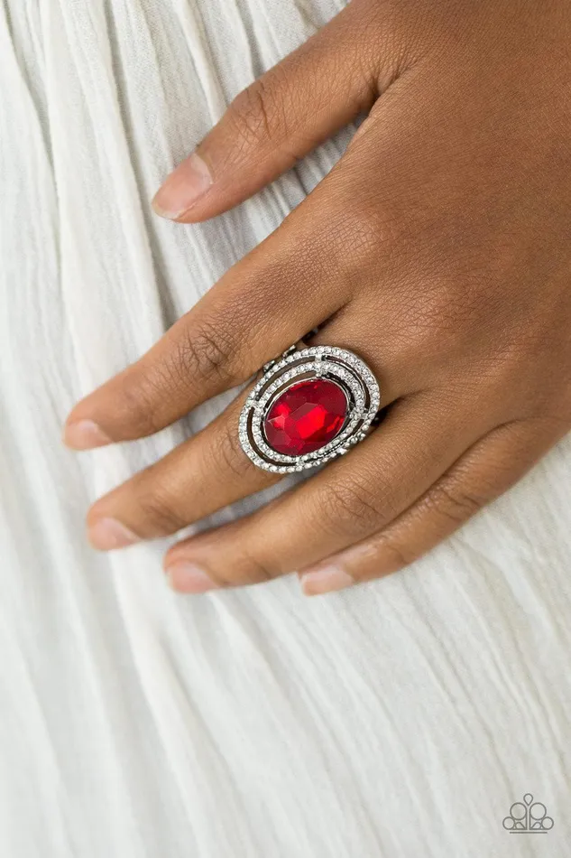 Making History Red Ring Jewelry by Bretta Paparazzi Accessories Rings