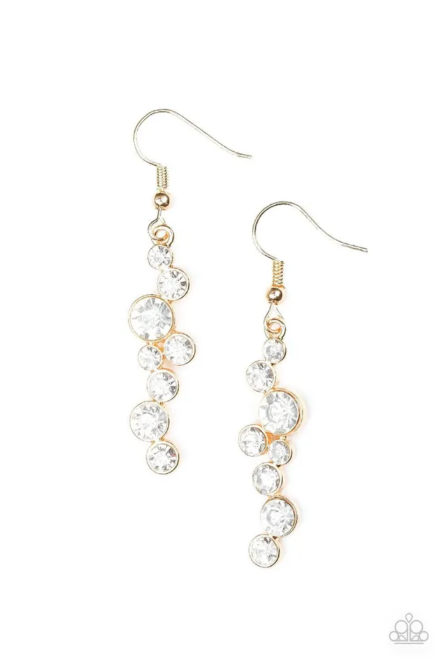 Milky Way Magnificence Gold Earrings Jewelry by Bretta Paparazzi Accessories Earrings