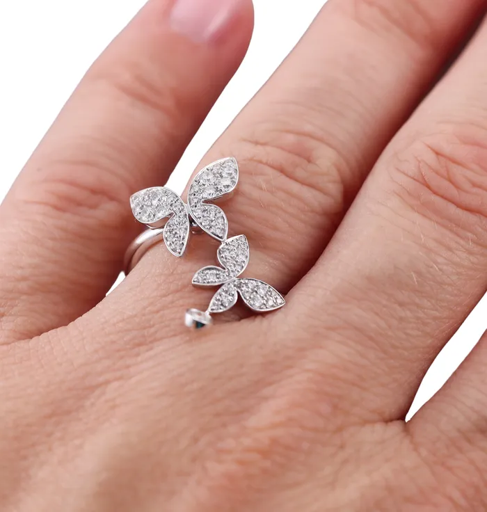 Mimi Milano Rings Mimi Milano Farfalla Diamond 18k Gold Butterfly Ring