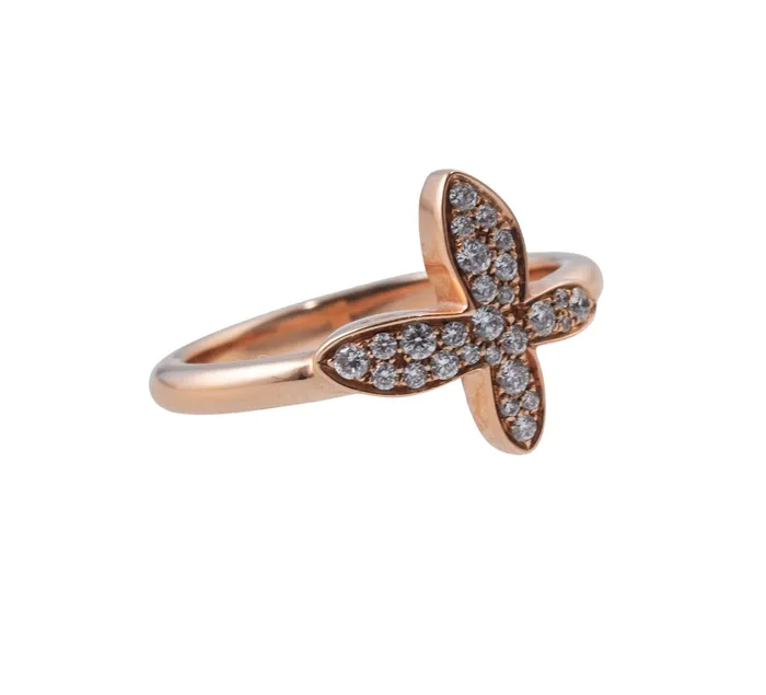Mimi Milano Rings Mimi Milano Freevola Diamond Gold Butterfly Ring