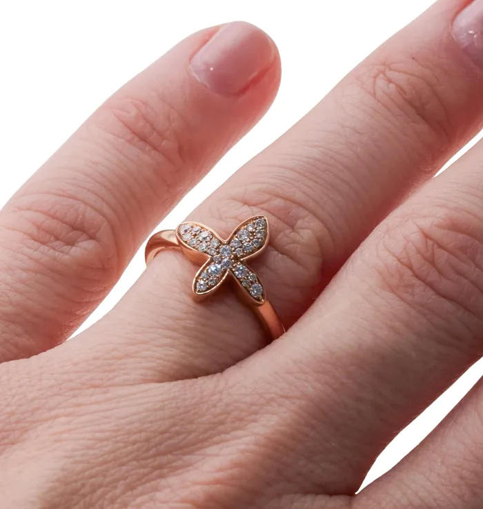 Mimi Milano Rings Mimi Milano Freevola Diamond Gold Butterfly Ring