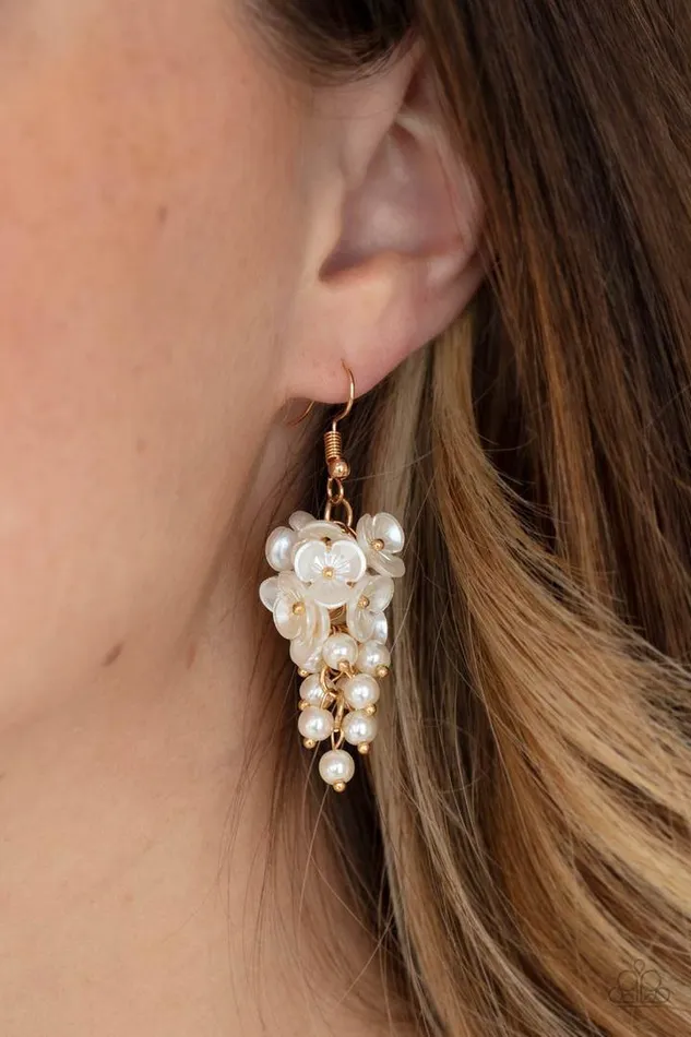 Paparazzi Accessories Bountiful Bouquets Gold Earrings Jewelry by Bretta Earrings