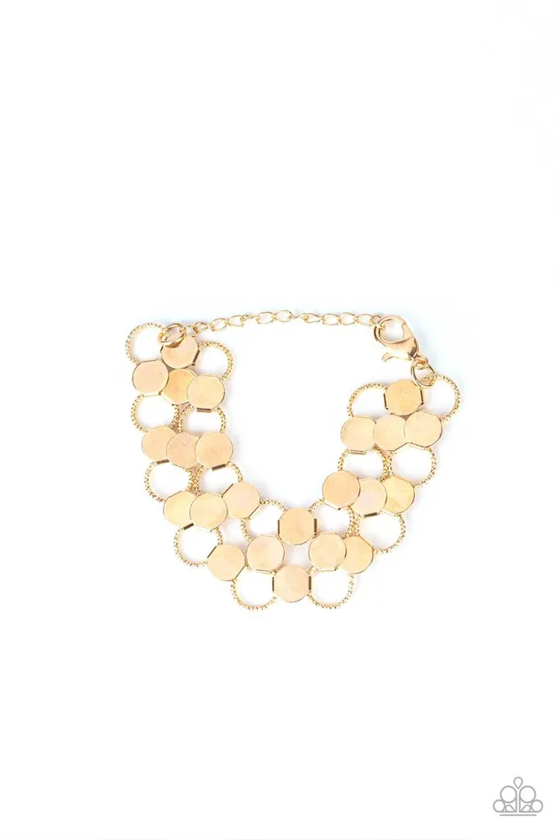 Paparazzi Accessories Bracelets Cast a Wider Net Gold Bracelet Jewelry by Bretta