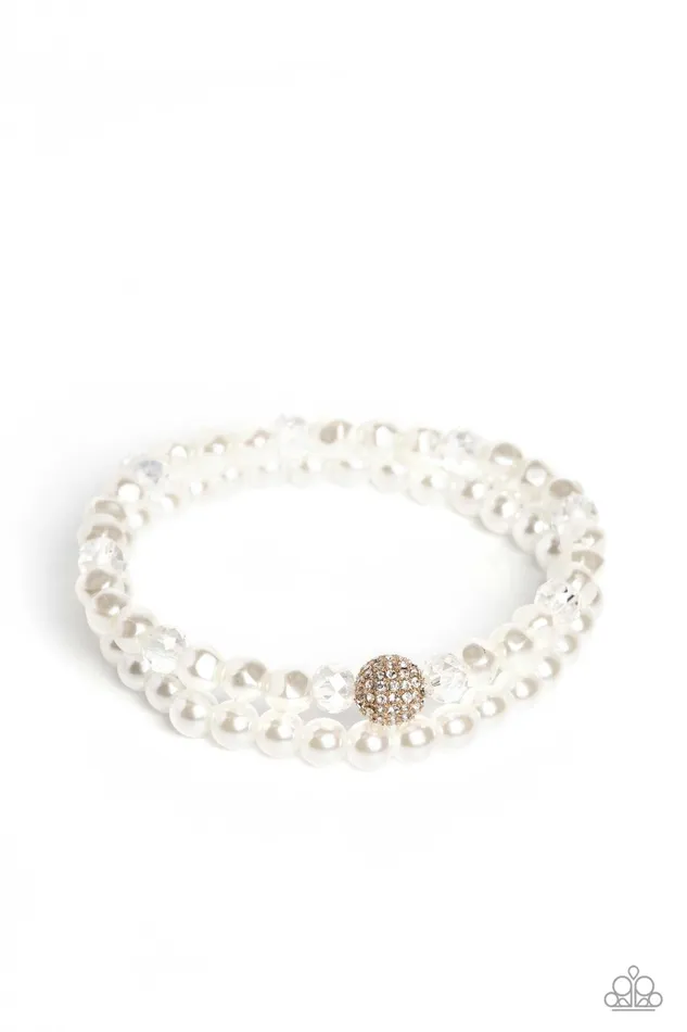 Paparazzi Accessories Bracelets Countess Cutie Gold Bracelet Jewelry by Bretta