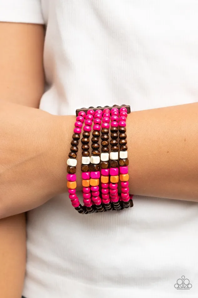 Paparazzi Accessories Bracelets Dive into Maldives Pink Bracelet Jewelry by Bretta Paparazzi Accessories Bracelets Dive into Maldives Pink Bracelet Jewelry by Bretta