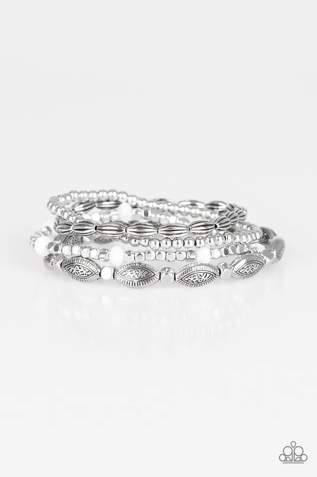 Paparazzi Accessories Bracelets Full Of WANDER White Bracelet Jewelry by Bretta