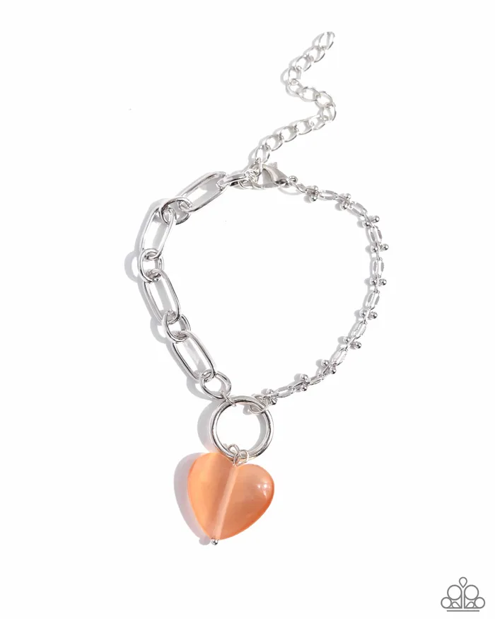 Paparazzi Accessories Bracelets HEART Restoration Orange Bracelet Jewelry by Bretta