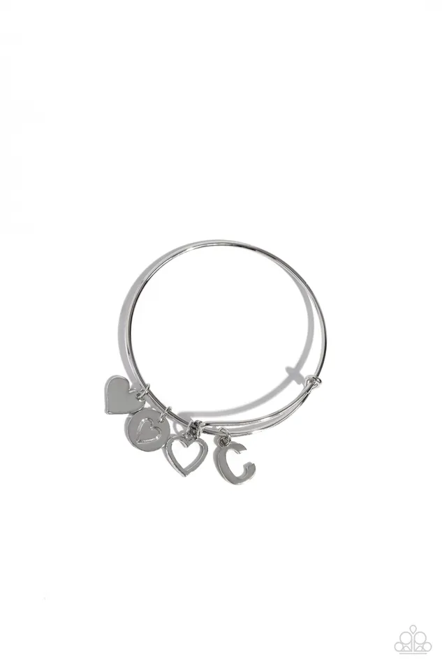 Paparazzi Accessories Bracelets Making It INITIAL Silver C Bracelet Jewelry by Bretta