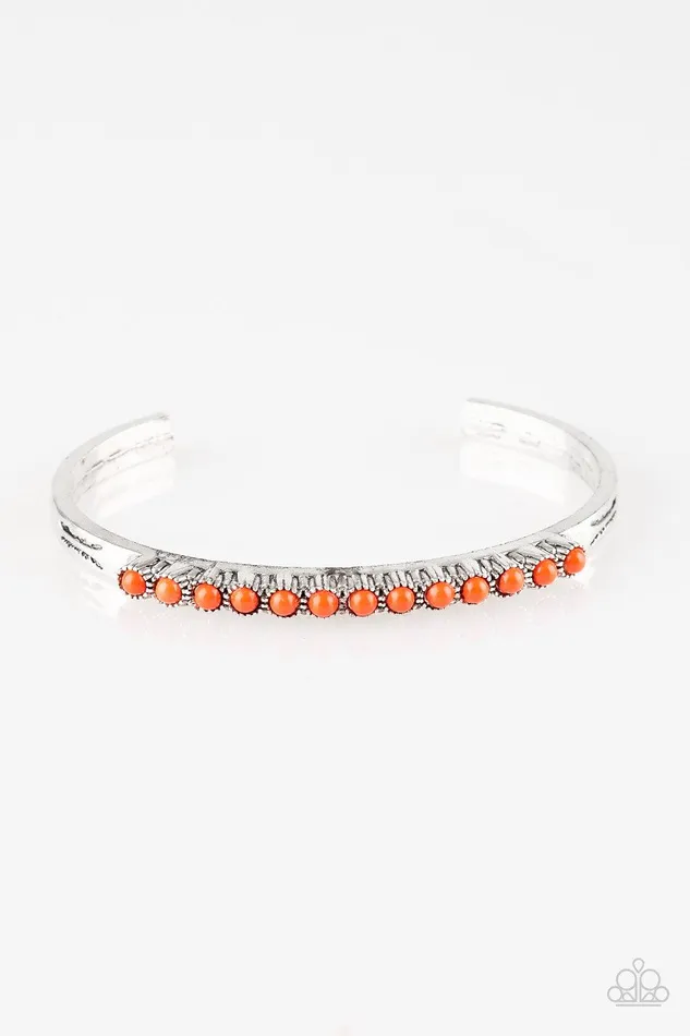 Paparazzi Accessories Bracelets New Age Traveler Orange Cuff Bracelet Jewelry by Bretta