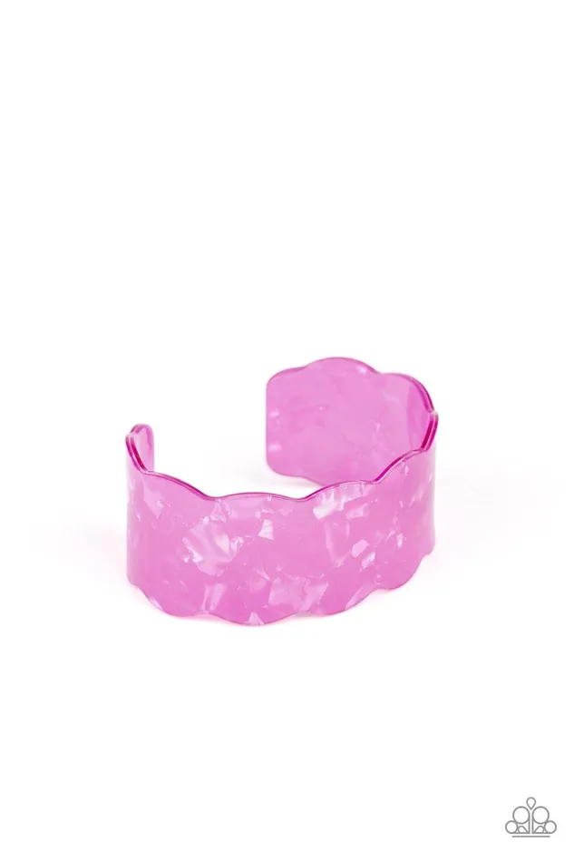 Paparazzi Accessories Bracelets Retro Ruffle Purple Cuff Bracelet Jewelry by Bretta