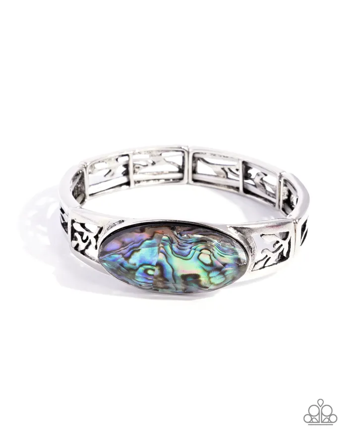 Paparazzi Accessories Bracelets Spliced Santa Fe Blue Bracelet Jewelry by Bretta