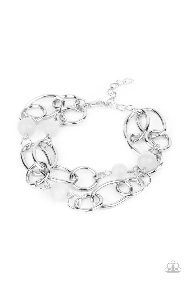 Paparazzi Accessories Delightfully Daydreamy White Bracelet Jewelry by Bretta Bracelets