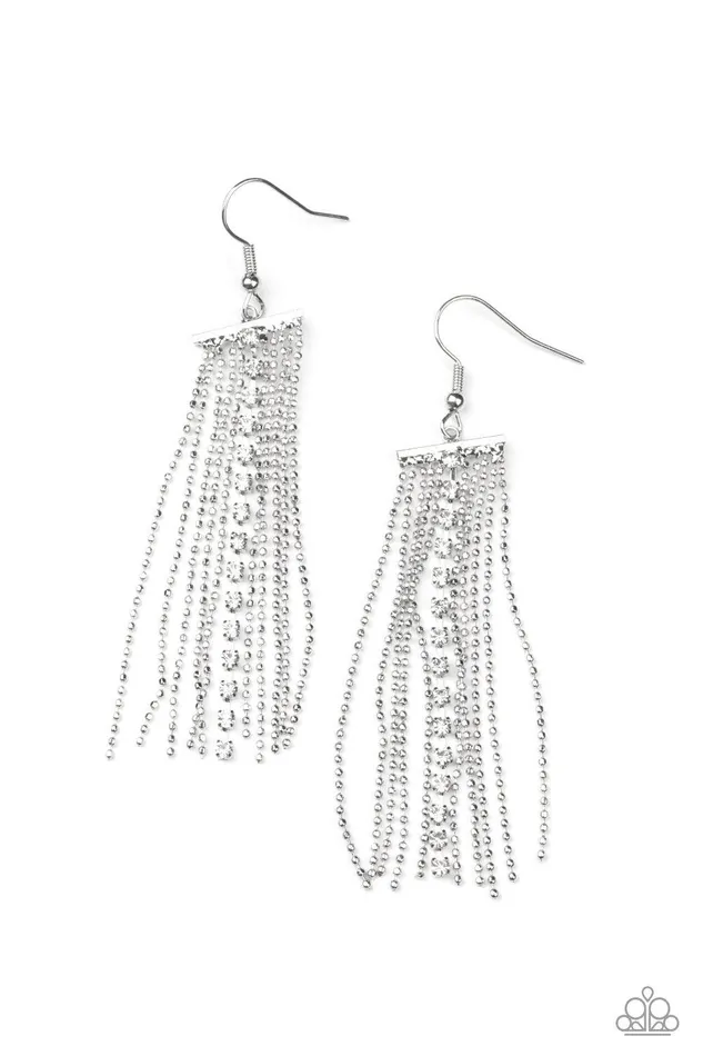 Paparazzi Accessories Earrings Another Day Another DRAMA White Earrings Jewelry by Bretta
