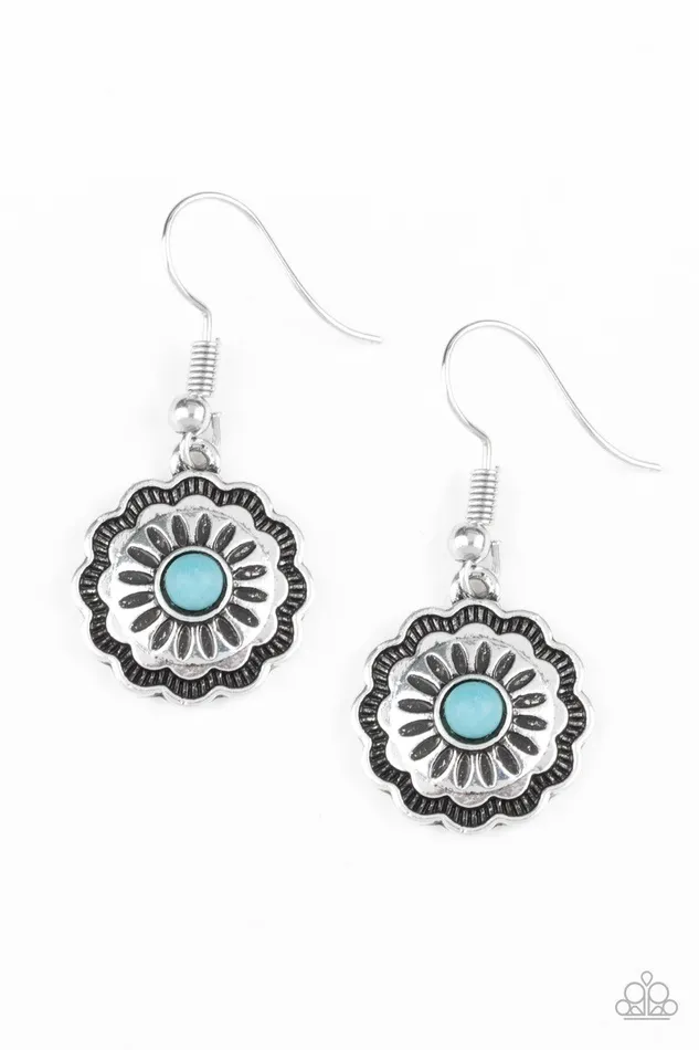 Paparazzi Accessories Earrings Badlands Buttercup Blue Earrings Jewelry By Bretta