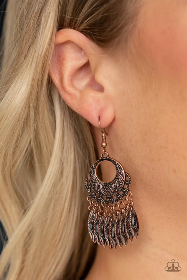 Paparazzi Accessories Earrings Country Chimes Copper Earrings Jewelry By Bretta