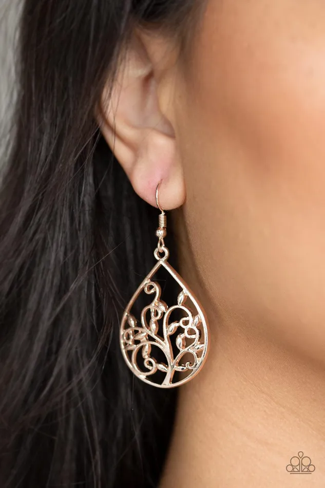 Paparazzi Accessories Earrings Enchanted Vines Rose Gold Earrings Jewelry by Bretta Paparazzi Accessories Earrings Enchanted Vines Rose Gold Earrings Jewelry by Bretta