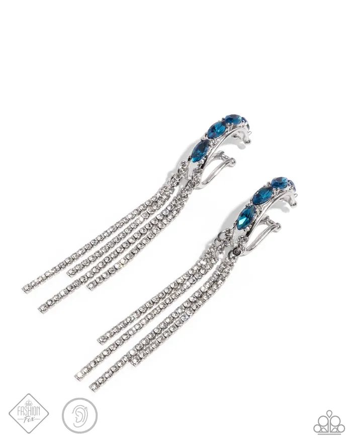 Paparazzi Accessories Earrings Feminine Fascination Blue Earrings Jewelry by Bretta