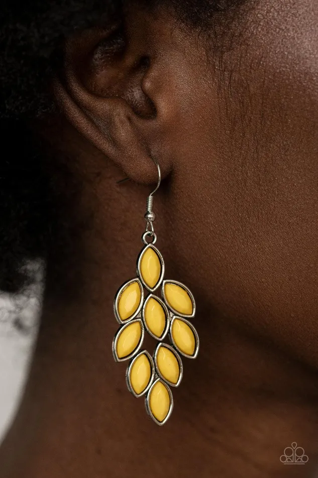 Paparazzi Accessories Earrings Flamboyant Foliage Yellow Earrings Jewelry by Bretta Paparazzi Accessories Earrings Flamboyant Foliage Yellow Earrings Jewelry by Bretta